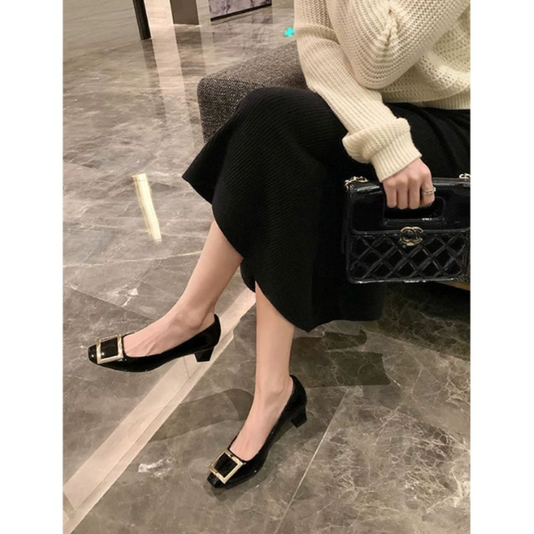 Szymański™ | Eleganckie sandały na średnim obcasie z kwadratowym noskiem