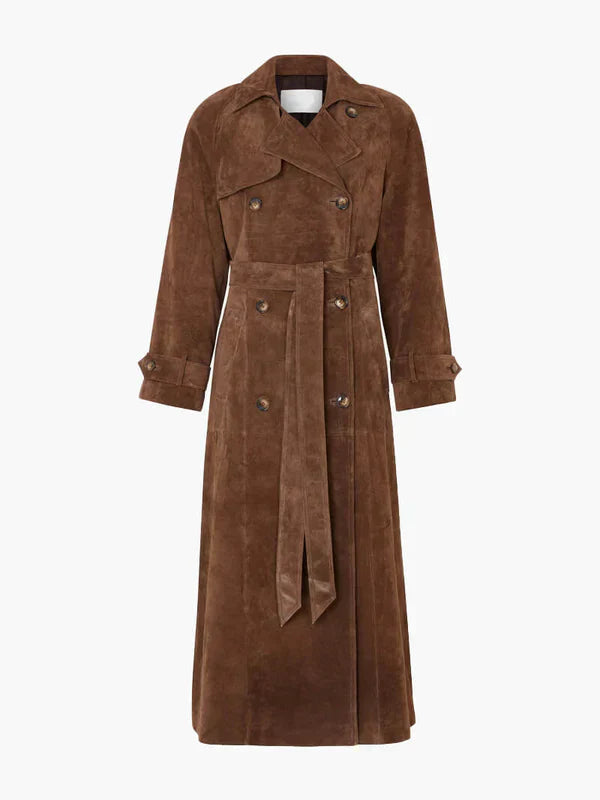 Szymański™ | Płaszcz Trench z Zamszu