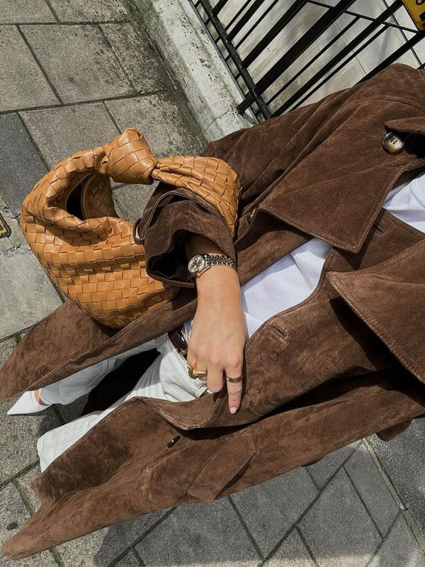 Szymański™ | Płaszcz Trench z Zamszu