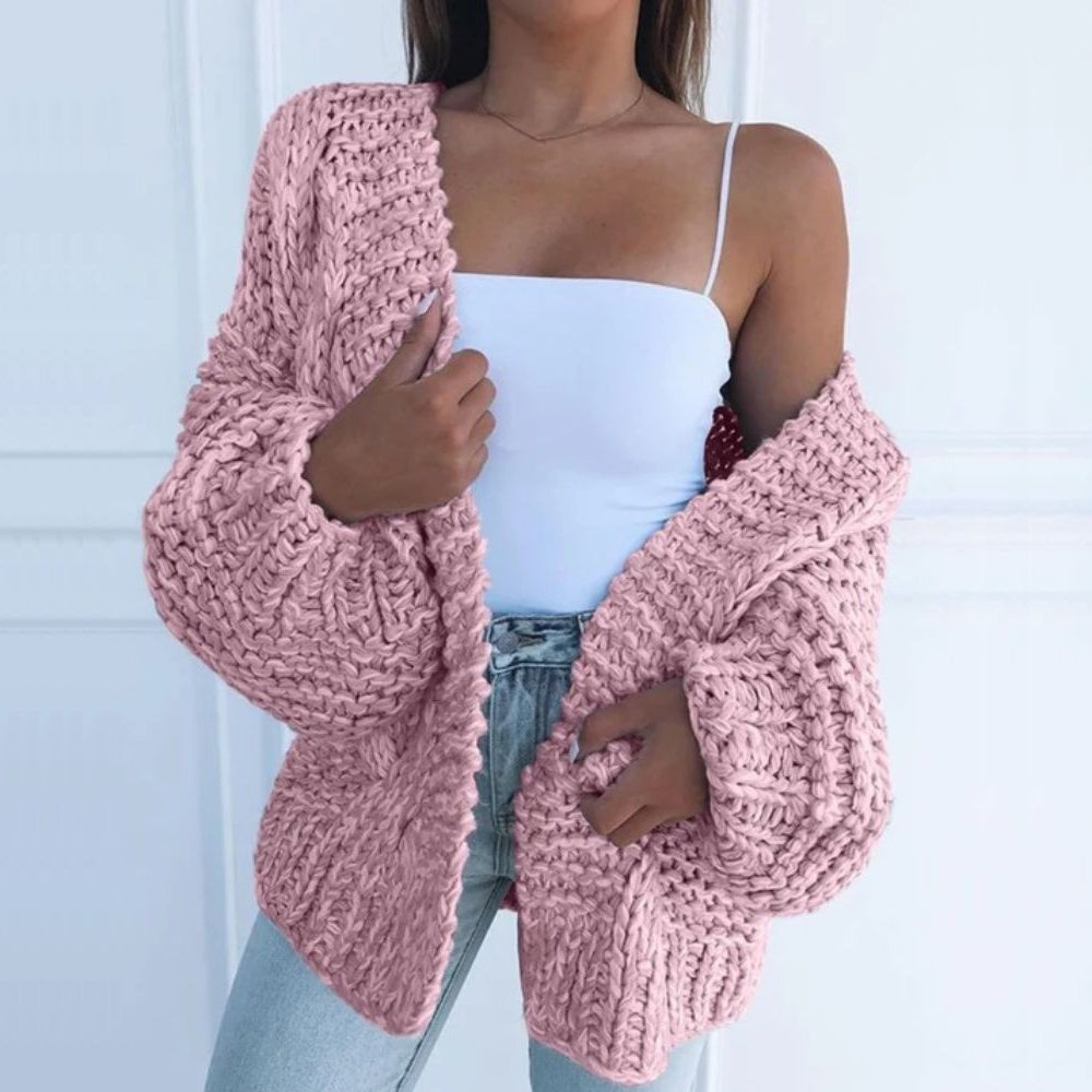 Szymański™ | Gruby Sweter Luźny Kardigan