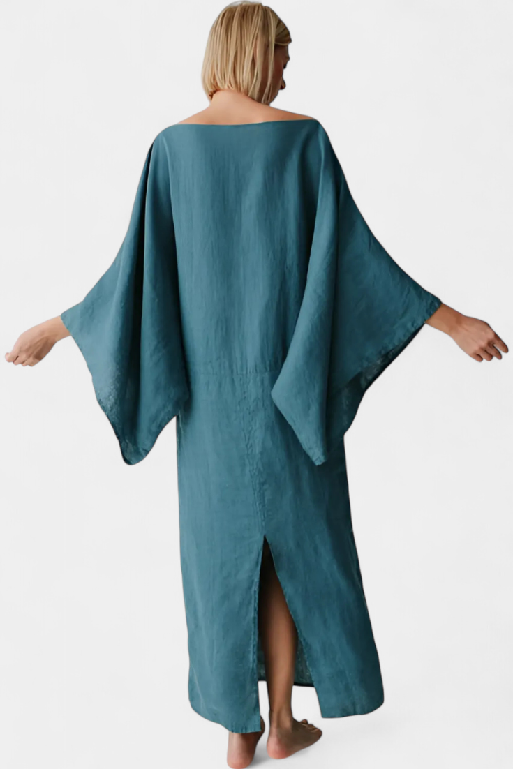 Szymański™ | Sukienka Kimono z Paskiem