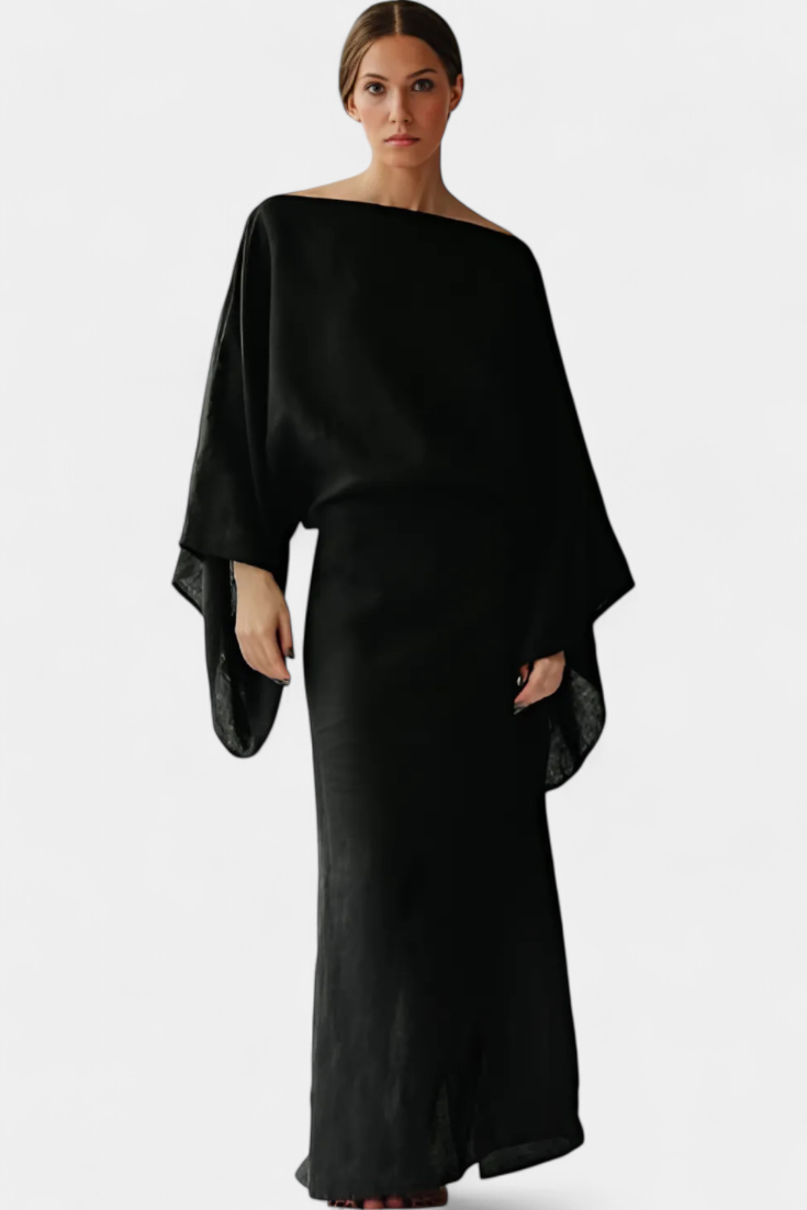 Szymański™ | Sukienka Kimono z Paskiem