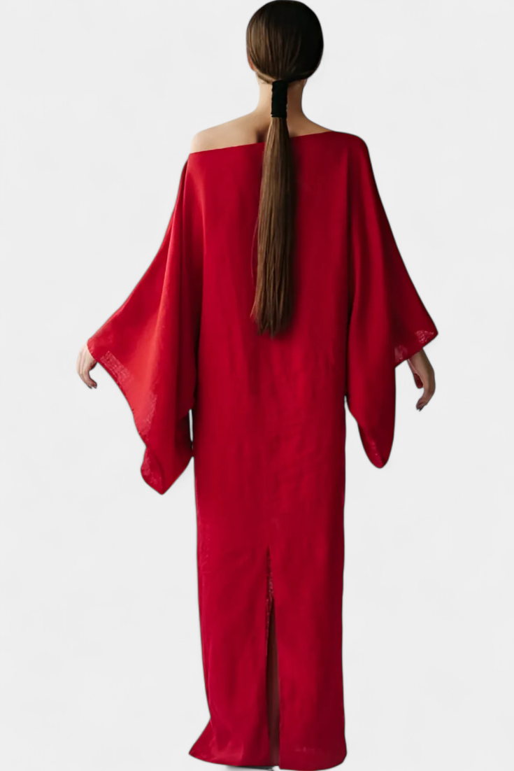 Szymański™ | Sukienka Kimono z Paskiem
